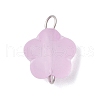 Transparent Frosted Acrylic Flower Links Connector Charms PALLOY-JF03905-3