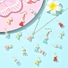 100Pcs 10 Colors Acrylic Pendants PALLOY-CJ00058-6