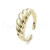 Rack Plating Brass Open Cuff Rings RJEW-K257-30G-1