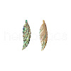 BENECREAT 2Pcs Handmade Natrual Paua Shell Carved Big Pendants FIND-BC0013-54-7