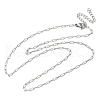 304 Stainless Steel Peanut Link Chain Necklaces for Women NJEW-U050-03P-4