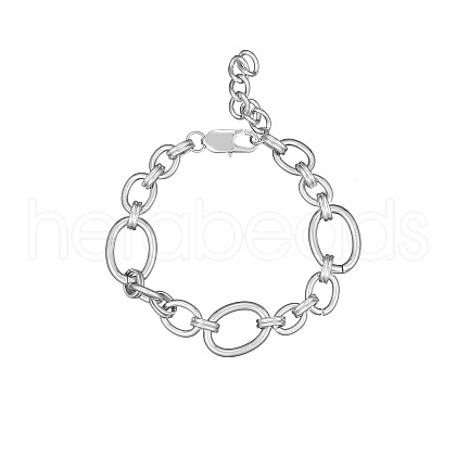 Non-Tarnish Stylish Unisex Stainless Steel Irregular Buckle Bracelet/Necklace VP8576-2-1