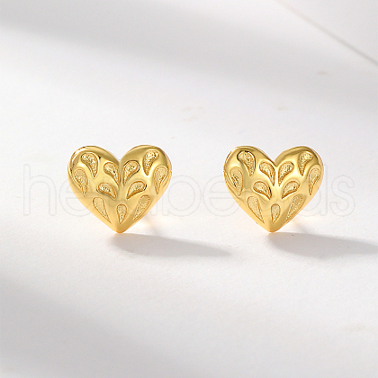 Delicate S925 Sterling Silver Heart Stud Earrings LU2165-2-1