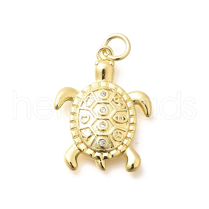 Brass Micro Pave Cubic Zirconia Pendants KK-Q040-02F-G-1