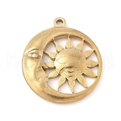 304 Stainless Steel Pendants STAS-R162-03G-02-1