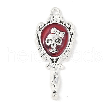 Halloween Rack Plating Alloy Enamel Pendants PALLOY-F018-26AS-02-1