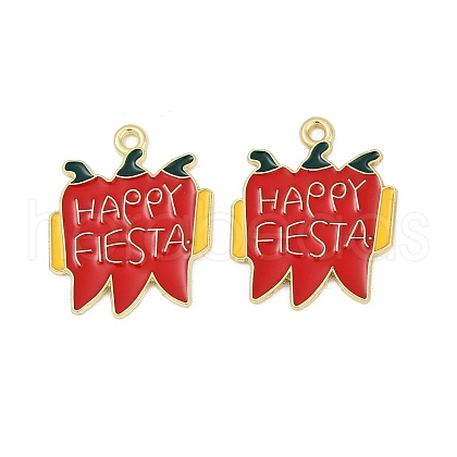 Cinco De Mayo Theme Alloy Enamel Pendants ENAM-V001-05D-G-1