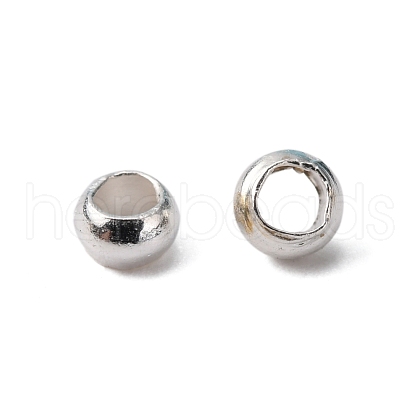 Brass Crimp Beads KK-L022-S-1