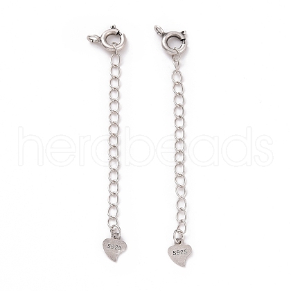 925 Sterling Silver Chain Extenders STER-D036-38AS-1