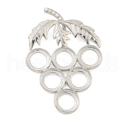 Rack Plating Brass Pendants Cabochon Settings KK-A217-05P-1