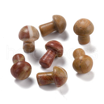 Natural Picture Jasper Mushroom Gua Sha Stone G-L570-A12-1