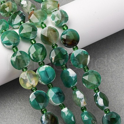 Dyed & Heated Natural Fire Crackle Agate Beads Strands G-C116-A177-01-1