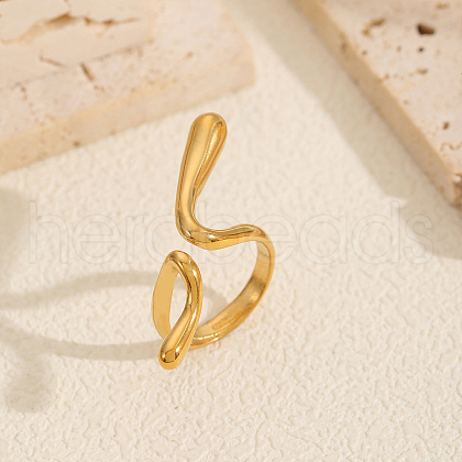Geometric Stainless Steel Cuff Rings CA9028-2-1