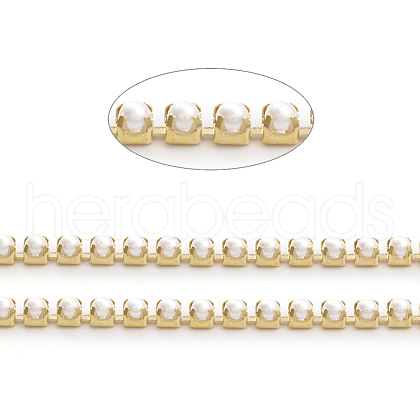 Matte Style Brass Handmade Beaded Chains CHC-L044-02MG-1