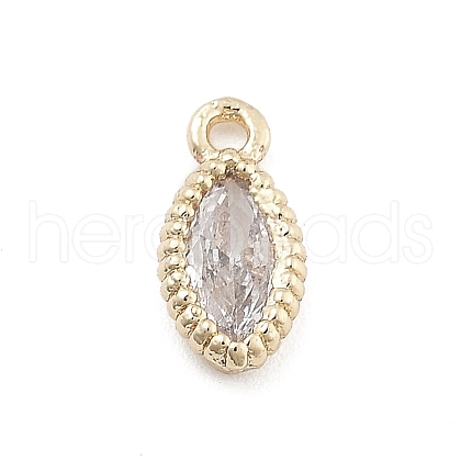 Brass Micro Pave Cubic Zirconia Pendants KK-M306-05G-03-1