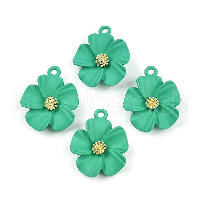 Spray Painted Alloy Pendants PALLOY-N0147-03F-1