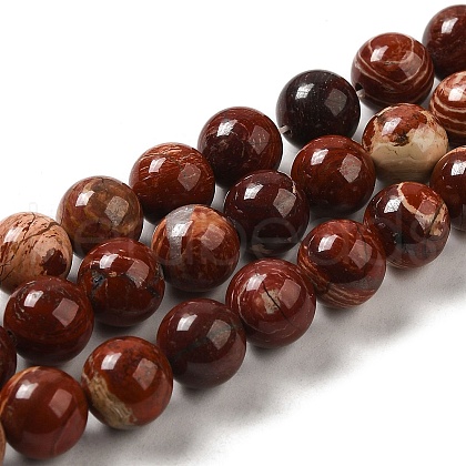 Natural Red Snakeskin Jasper Beads Strands G-H298-A02-03-1
