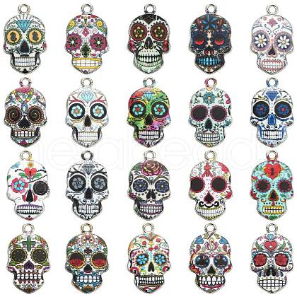 40Pcs 20 Styles Alloy Enamel Pendants ENAM-CJ0003-44-1