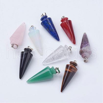 Natural & Synthetic Gemstone Pendants G-P236-1