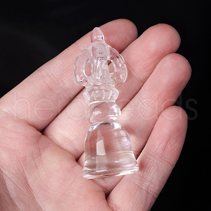 Natural Quartz Crystal Carved Vajra Figurines for Home Desktop Decoration PW-WG96012-03-1