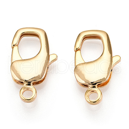 Brass Lobster Claw Clasps KK-N254-19G-1