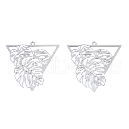 Non-Tarnish 201 Stainless Steel Filigree Pendants STAS-S118-058-1