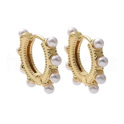 ABS Pearl Beaded Hoop Earrings EJEW-I280-05G-1