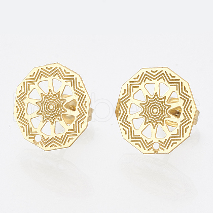 304 Stainless Steel Stud Earring Findings STAS-S079-37A-1