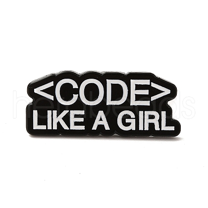Programmer Code Word Enamel Pin JEWB-I022-08B-1