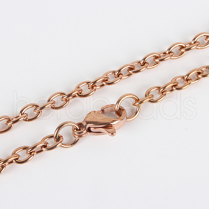 304 Stainless Steel Cable Chains for Necklace Making X-STAS-P045-06RG-1