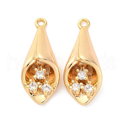 Mother's Day Brass Rhinestone Pendants KK-E793-24G-1