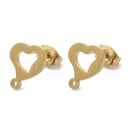 Ion Plating(IP) 304 Stainless Steel Stud Earring Findings STAS-I206-19G-1