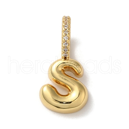Brass Micro Pave Cubic Zirconia Pendants KK-K345-13S-G-1