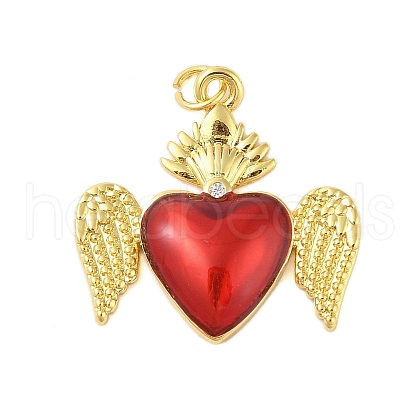 Rack Plating Brass Enamel Pendants KK-S380-33G-C-1