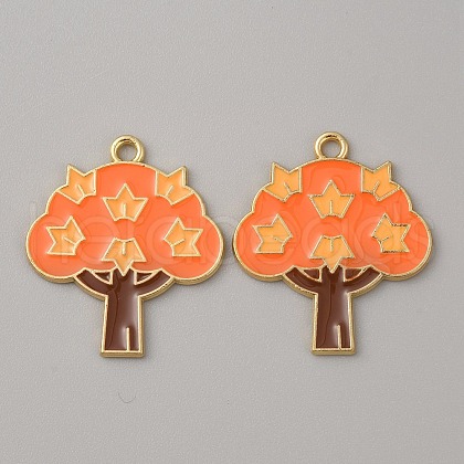 Thanksgiving Day Alloy Enamel Pendants ENAM-CJC0003-59G-1