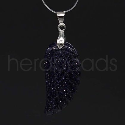 Synthetic Blue Goldstone Pendants WI-PW0001-085M-1