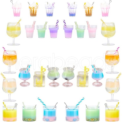 SUNNYCLUE Resin Pendants CRES-SC0001-39-1