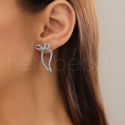 Bowknot Alloy Stud Earrings WGF38D2-08-1