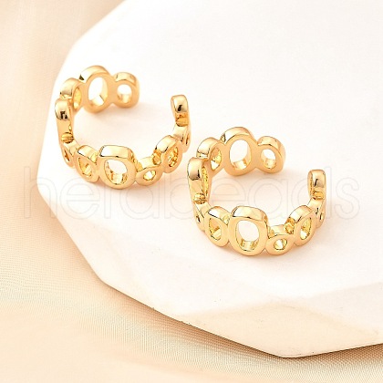Brass Cuff Earrings EJEW-F370-16G-1