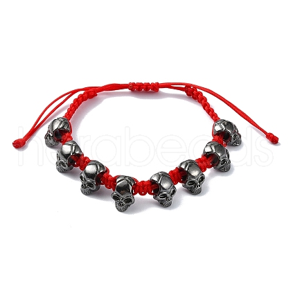 Halloween Theme Adjustable Nylon Cord Braided Beads Bracelets BJEW-JB10915-S-1