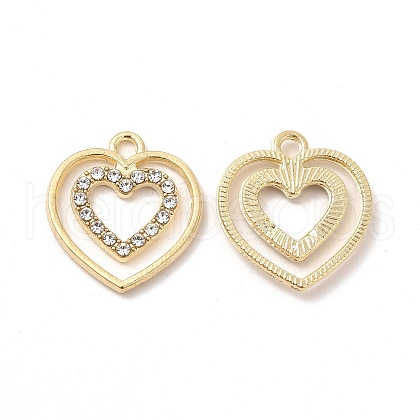Alloy with Crystal Rhinestone Pendants ALRI-M019-03G-1