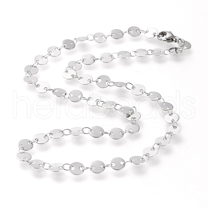 304 Stainless Steel Link Chain Necklaces STAS-I156-27B-P-1