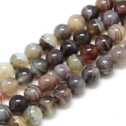 Natural Botswana Agate Beads Strands G-S150-24-6mm-1