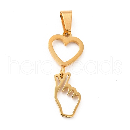 304 Stainless Steel Pendants STAS-K243-16G-1