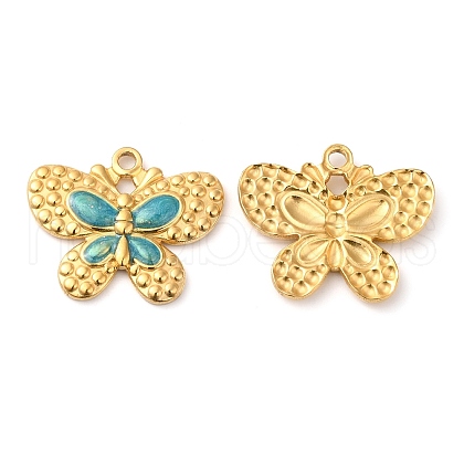 304 Stainless Steel Enamel Pendants STAS-K256-16G-01-1