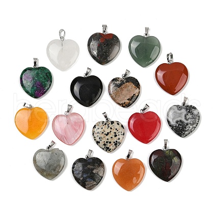 Natural & Synthetic Mixed Gemstone Pendants G-G202-04-1