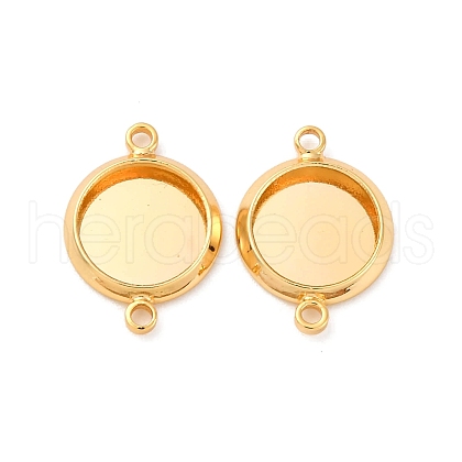 Brass Connector Cabochon Settings KK-F898-21A-G-1