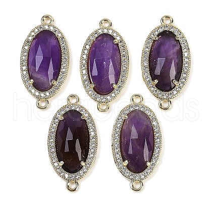 Natural Amethyst Faceted Oval Links G-B126-06G-05-1