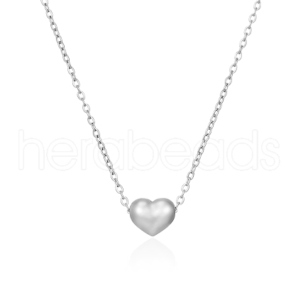 Stainless Steel Heart Pendant Necklaces for Women Daily Wear Stylish Jewelry XB4381-1-1