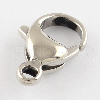 Tarnish Resistant Polishing 316 Surgical Stainless Steel Lobster Claw Clasps STAS-R072-09-1